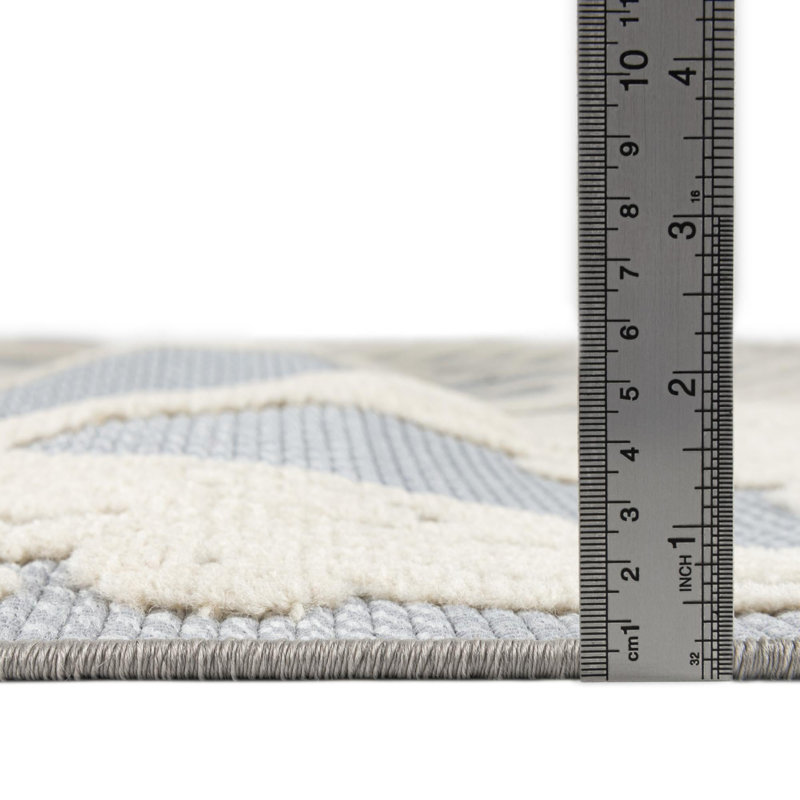 Floral Indoor / Outdoor Rug, Round 3'3"