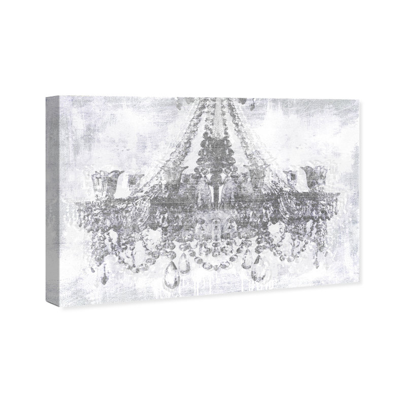 Diamants argentés - Impression sur toile, H 30 po x l 45 po, Toile tendue
