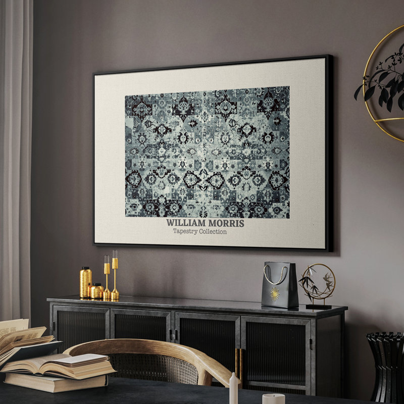 Abstrait rétro-XXXIV, Toile avec cadre flottant noir, H 27 po x l 41 po x P 2 po
