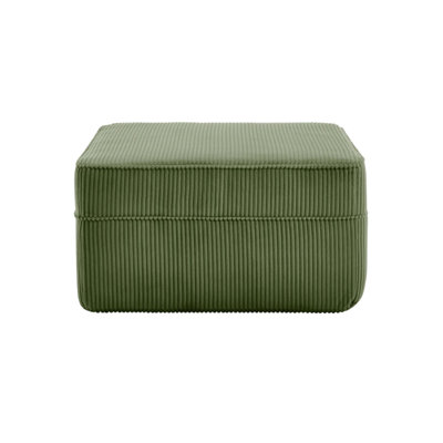 Pouf carré en velours côtelé - Siège d'appoint et pouf côtelé moelleux de 76 cm pour salon, chambre et entrée
