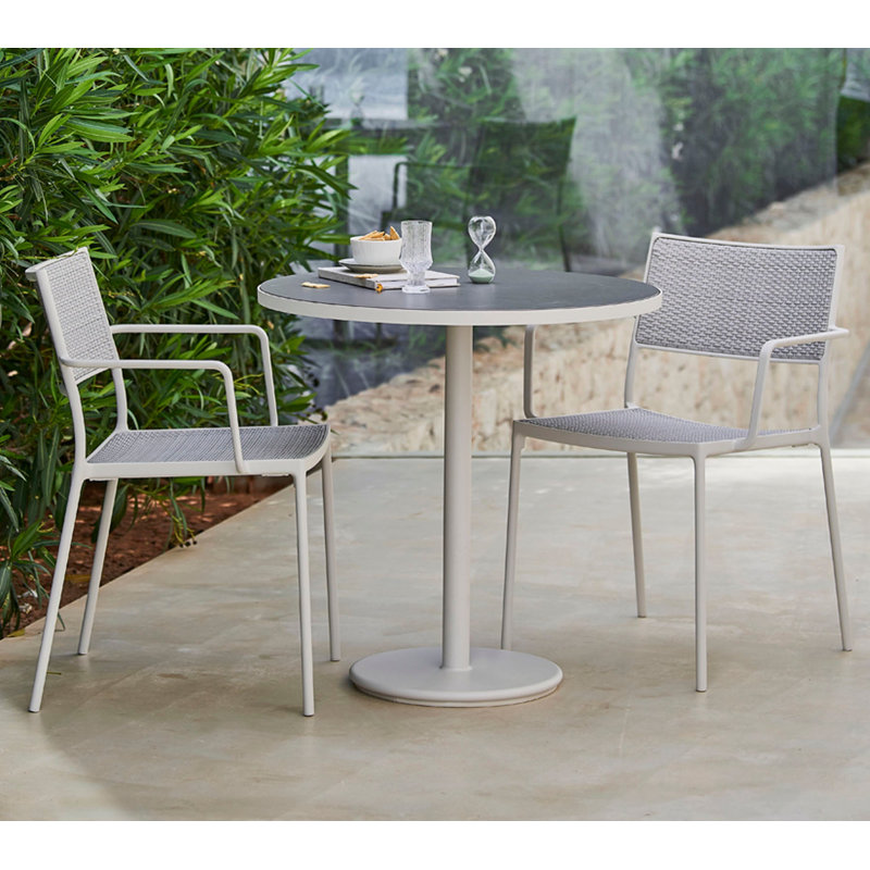Go Outdoor Round Table, Lava Gray, 23.7" H x 23.7" W x 23.7" D, Gray