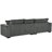 Sectional Sofa With Thick Cushions, And Built-In Cup Holders & Charging Ports-1850317243