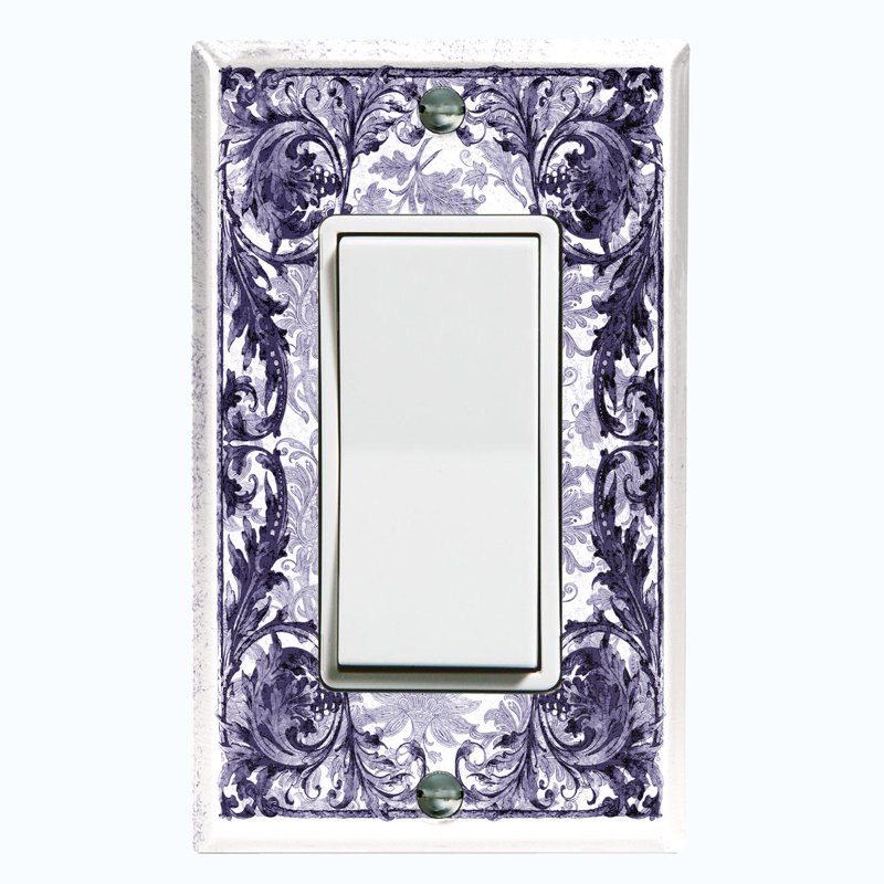 Patterned 1 - Gang Toggle Light Switch Standard Wall Plate