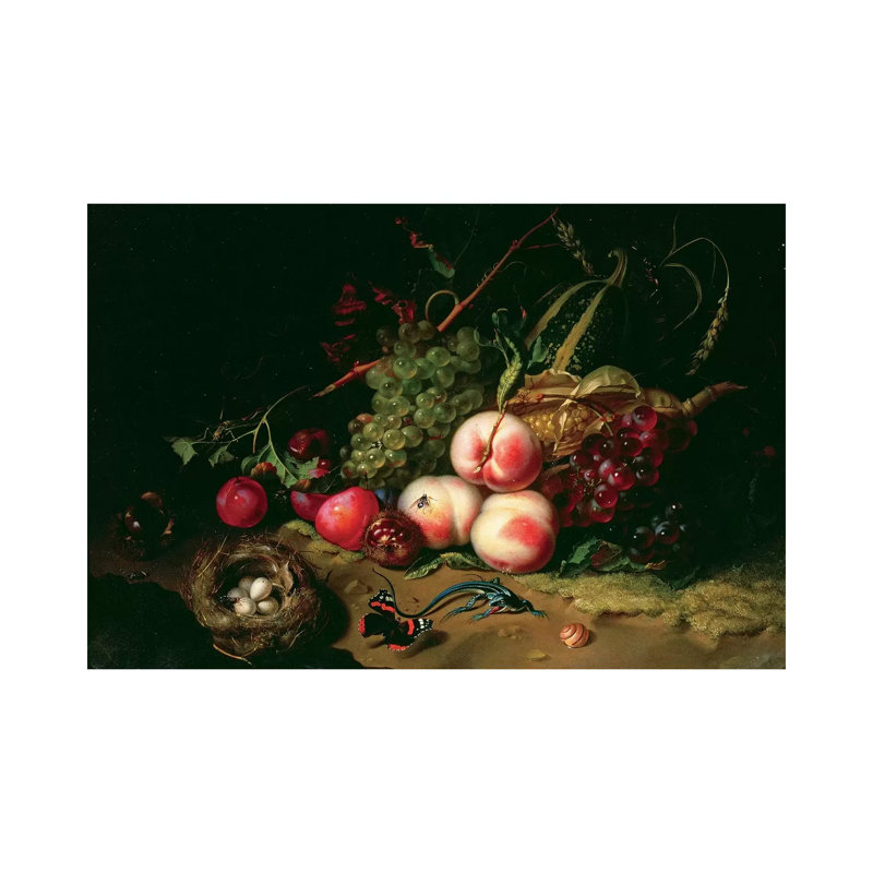 Still Life With Fruit by Rachel Ruysch - Wrapped Canvas Print