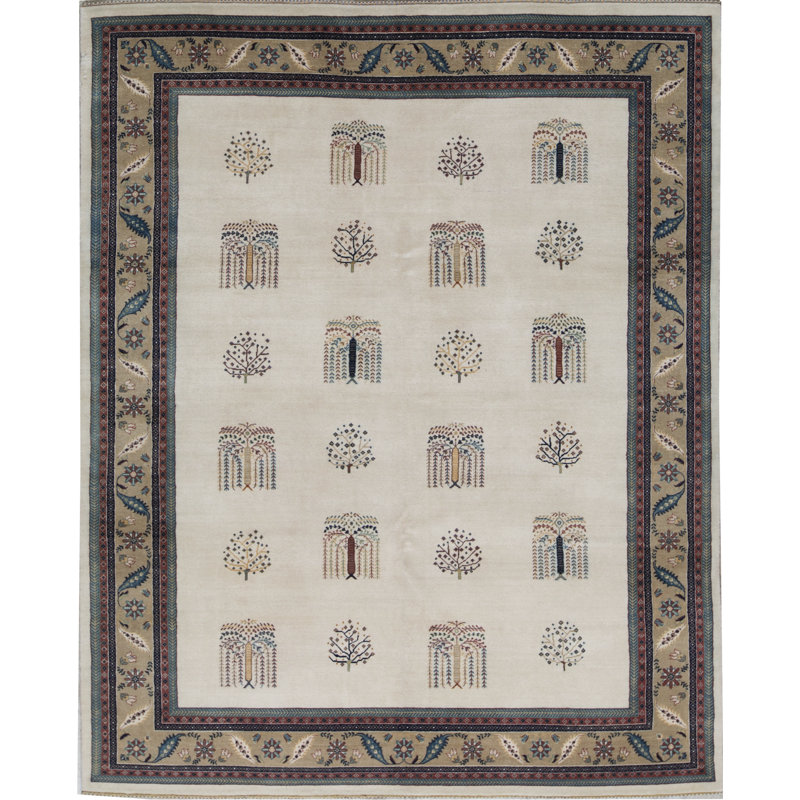 Hand-Knotted High-Quality Camel Area Rug