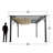 Florence  Aluminum Pergola in Gray Powder-Coated Finish with Adjustable Canopy-39493081-39493269