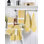 Ensemble de serviettes de bain douces et absorbantes (10 pièces), jaune, 17,7 po x 25,6 po | 80% coton, 20% polyester | Parfait pour la maison, le spa et la salle de sport, lavable à la machine