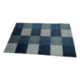 Plaid Area Rug in Blue