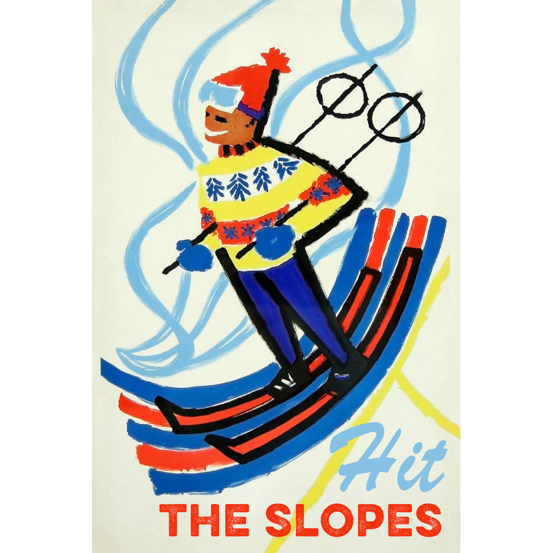 Affiche de ski «Hit the Slopes» par Grotto Studios