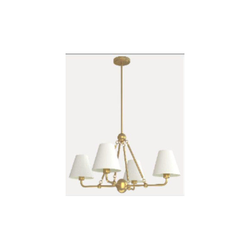4-Light Pendant Light White, White