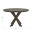 Ensemble de table de salle à manger en bois vieilli avec base croisée Carrazco - table de 48 po avec lin beige, fauteuils inclinés, 5 pièces