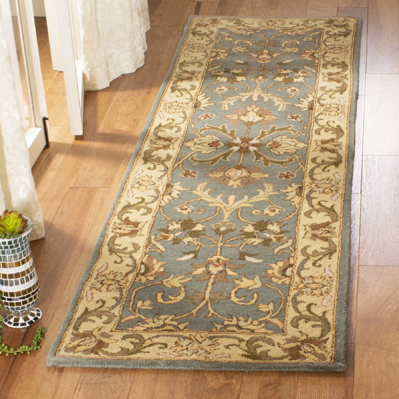 Tapis oriental en laine touffeté à la main Taylor, Tapis de couloir 2 pi 3 po x 14 pi