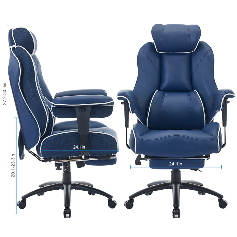 Big & Tall High-Back Ergonomic Office Chair, Blue