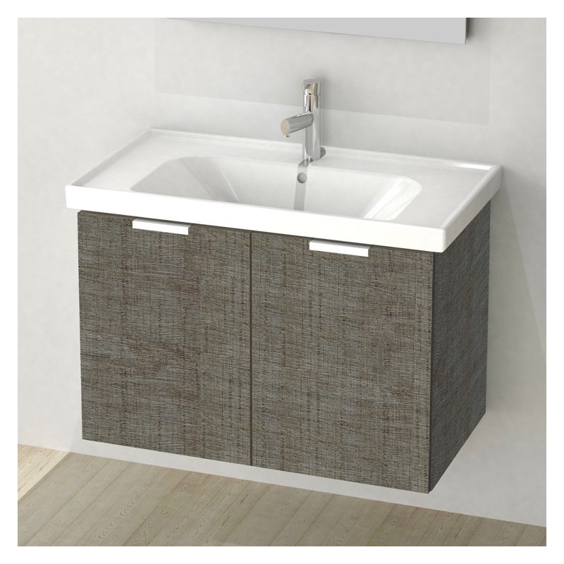 Ensemble de meuble-lavabo simple 31 po Lamlooma, Chêne gris