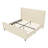 Headboard Corduroy Upholstered Bed Frame with Vertical Stripe Wingback and High Footboard No Box Spring Needed-110126997-110127003