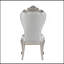 Ensemble de 2 chaises d'appoint crème et ivoire touffetées