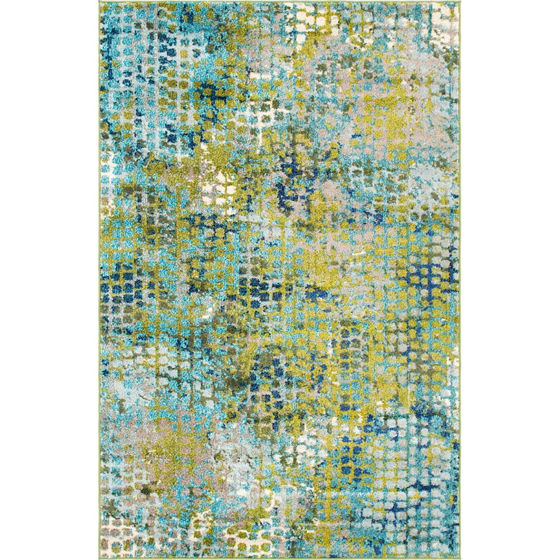 Tapis vert à motif géométrique Patrocinia, Rectangle 4 pi x 6 pi