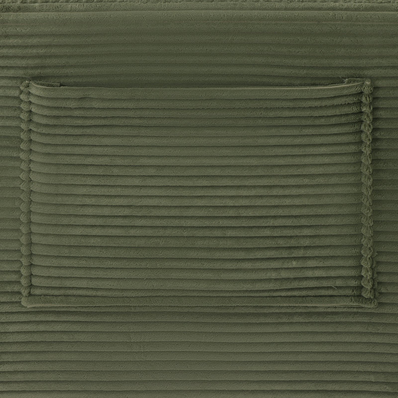 Canapé modulaire en U en velours côtelé 126 pouces Compression Sectionals