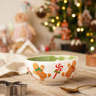 Gingerbread Lane Ceramic Gingerbread Man Bowl Large