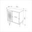 Naive 2 Door Sideboard Buffet Unit Sapphire Oak with Black Metal Frame