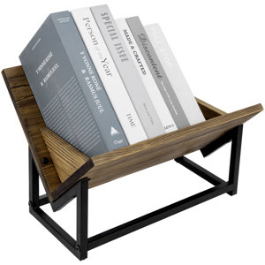 Wood Book Display Desk Organizer