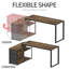 Ahriana L-Shaped Metal Base Computer Desk-273400148-273400151