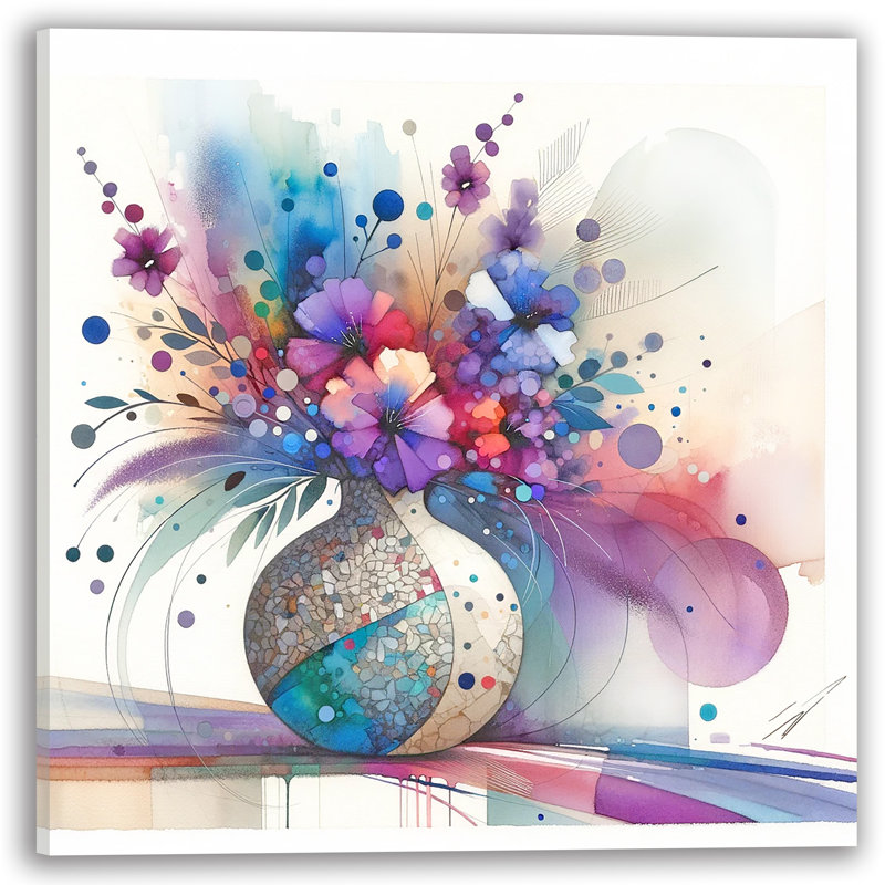 Art sur toile mosaïque fantaisiste, H 30 po x l 30 po x P 1,5 po