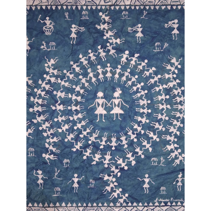 Lagnachi Samarambh - Célébration de mariage tribal | Couleur de l'affiche sur papier fait à la main