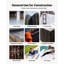12 feuilles de plastique de 12 mil en rouleau de polyéthylène épais de 10 pi x 100 pi, toile protectrice en plastique pour toile de protection, bâche en polyéthylène pour pare-vapeur, contrôle des mauvaises herbes, jardin, noir et blanc-132144574