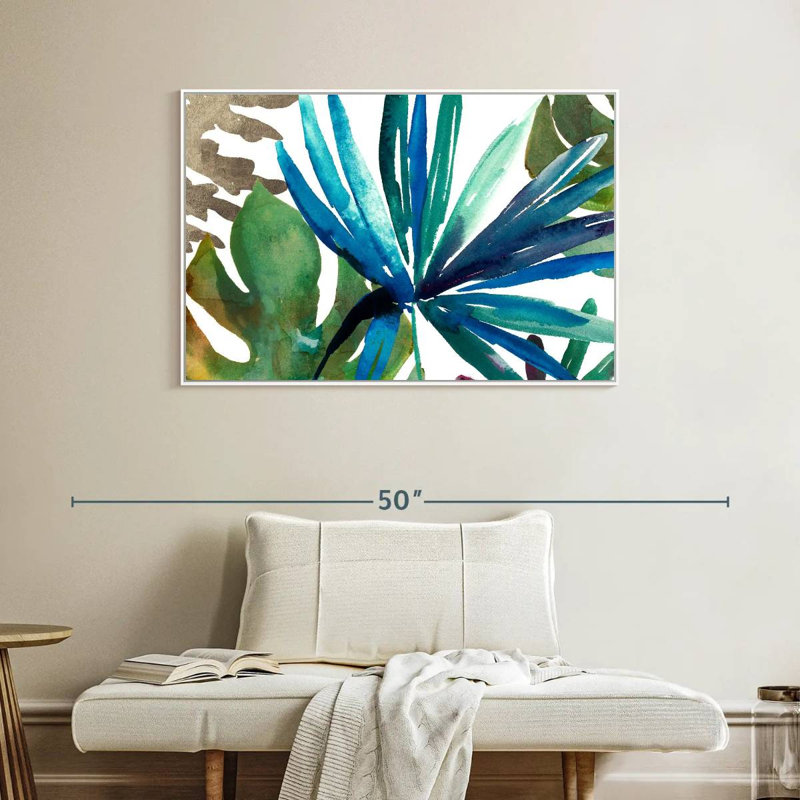 Tropic Sway I, 40 po x 27 po, Cadre flottant blanc