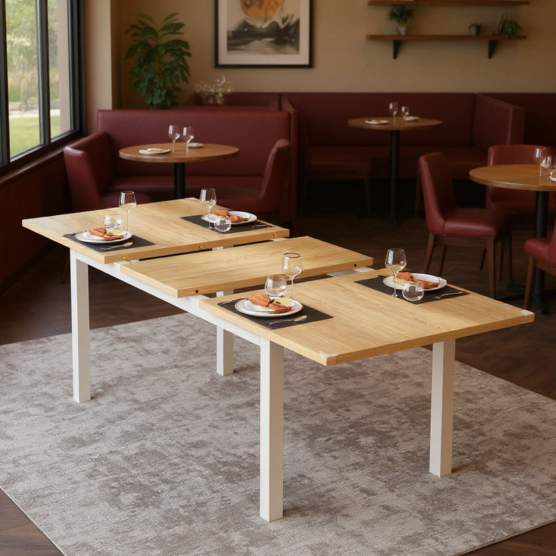 Grande table de salle à manger extensible de 63 po pour 4 à 8 personnes