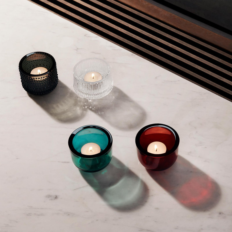 Valkea 2.25" Glass Tealight, Seablue