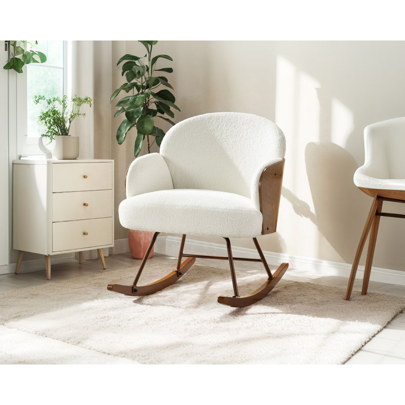 Chaise berçante Riebe, Blanc