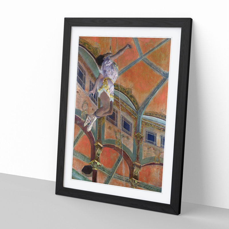 Circus Performer Miss La La by Edgar Degas - Picture Frame Painting, Black Framed, 65cm H x 48cm W x 2cm D