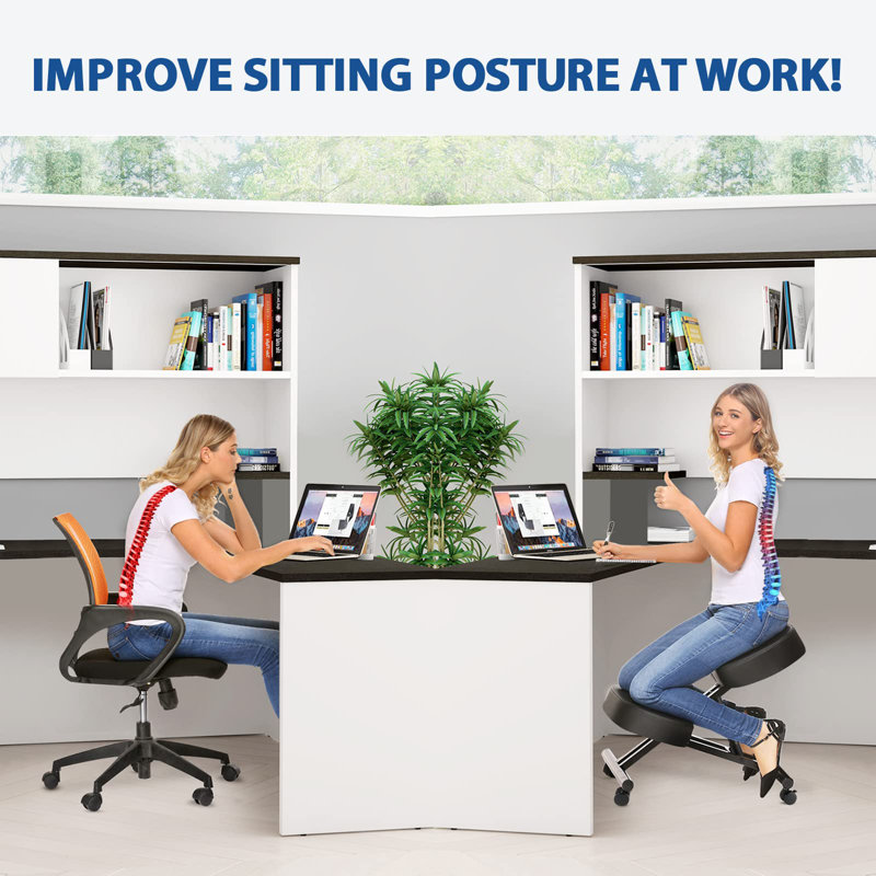 Adeli Adjustable Height Ergonomic Kneeling Chair