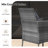 Ebern Designs 3 Pcs Patio Furniture Set With Cushioned Patio Chairs & Tempered Glass Coffee Table Grey-685692428