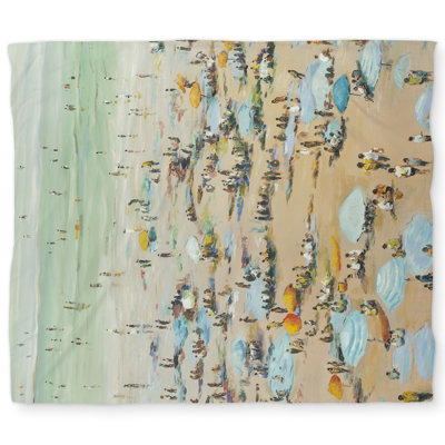 People at the Beach Duvet Cover | Contemporary Home Decor