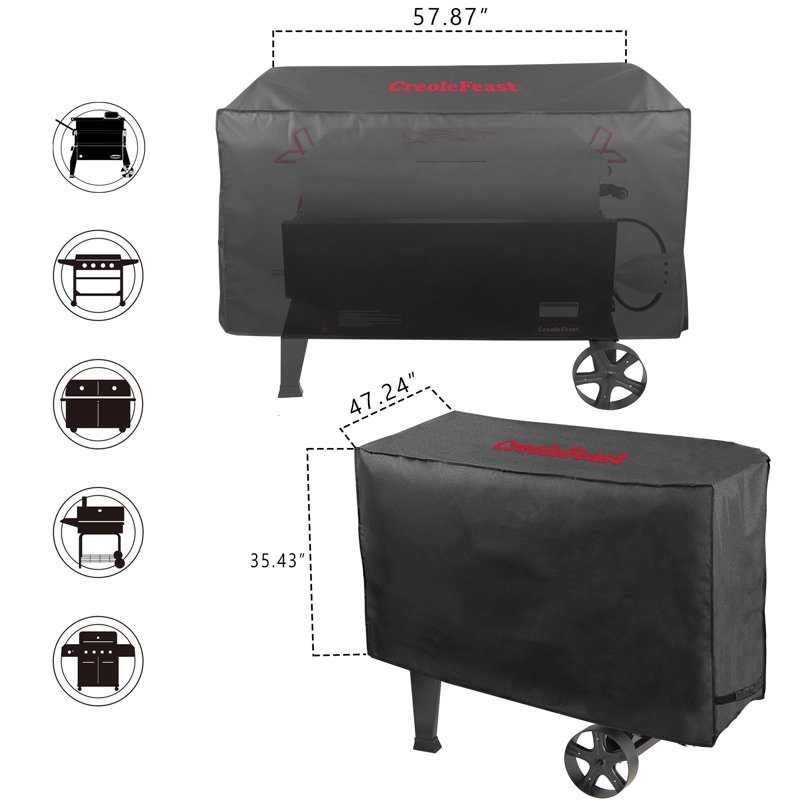 Creole Feast 47.24'' W x 35.43'' D Grill Cover