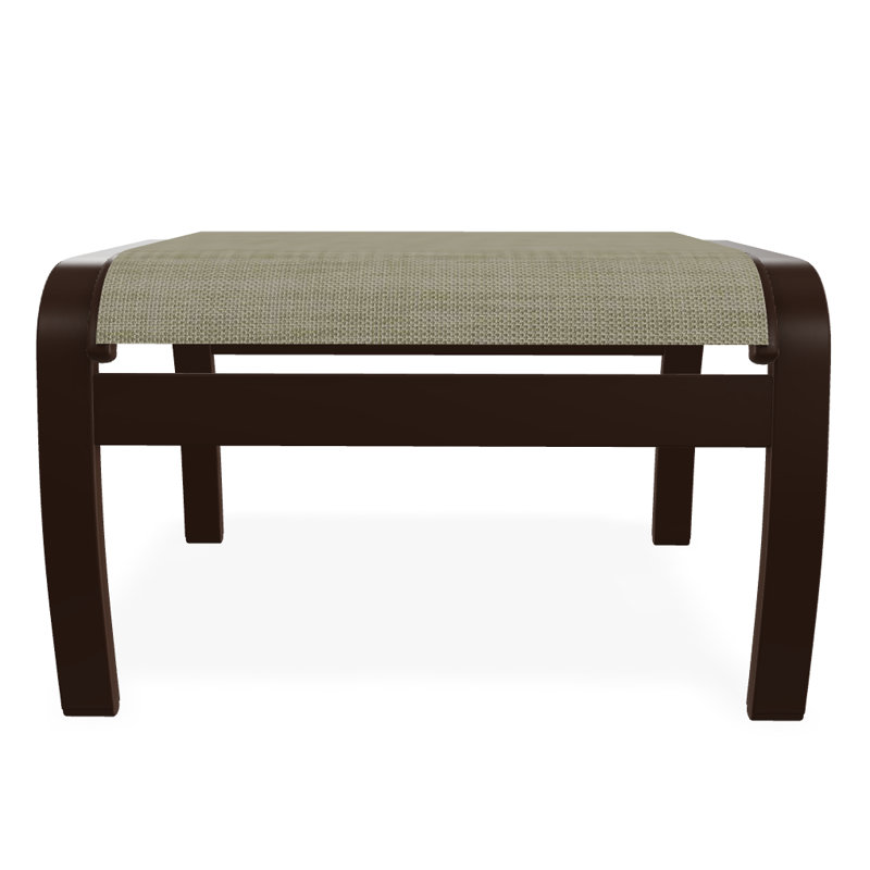 Repose-pieds d'extérieur avec coussin Askar, Bristol taupe Sunbrella®, Kona texturé
