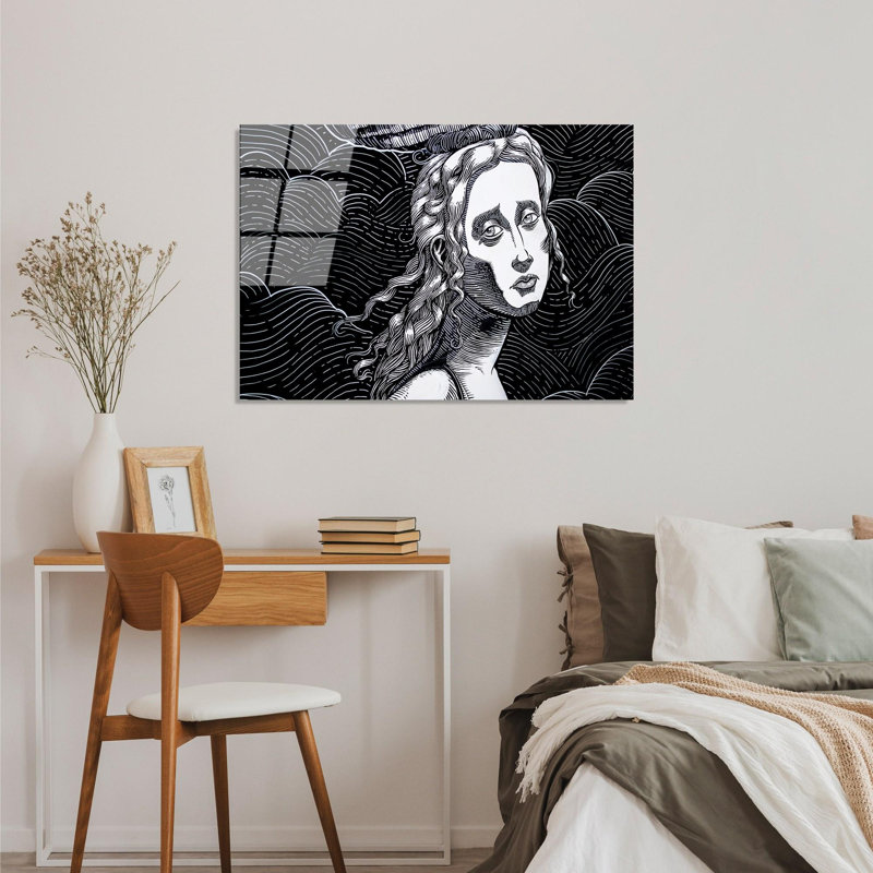 Superbe peinture murale en verre trempé 27,6 po x 39,4 po | 100% verre trempé, épaisseur: 0,16 pouce | Décoration élégante pour le salon ou le bureau, durable et facile à nettoyer, idée de cadeau parfaite