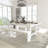 Donashia Antique Rustic White Folding Farm Table-1851380373-1851380370