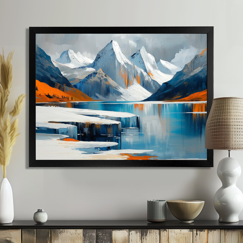 Gissur surréel glacial, écho d'Antartica II - art mural transitionnel, Reproduction encadrée d'une seule photo