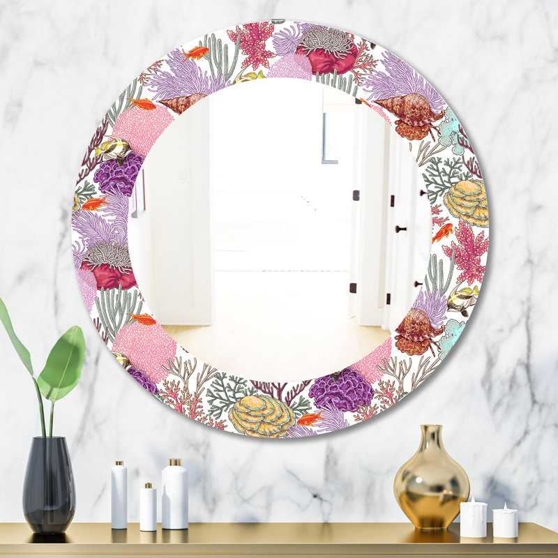 Miroir mural Costal Creatures 8, H 31,5 po x l po