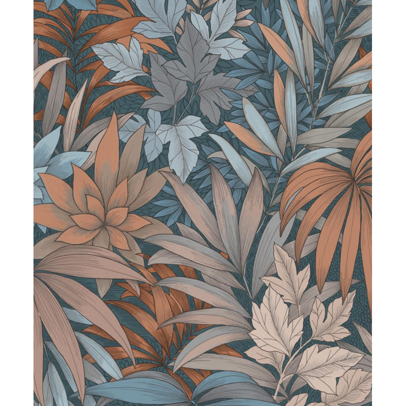 Barryan Floral Roll, Dark Blue