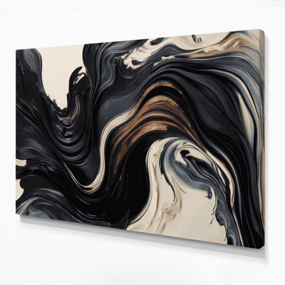 «Lyrical Abstraction 50», art mural sur toile grise