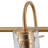 3-Lamp Gold Iron Adjustable Glass Ceiling Light