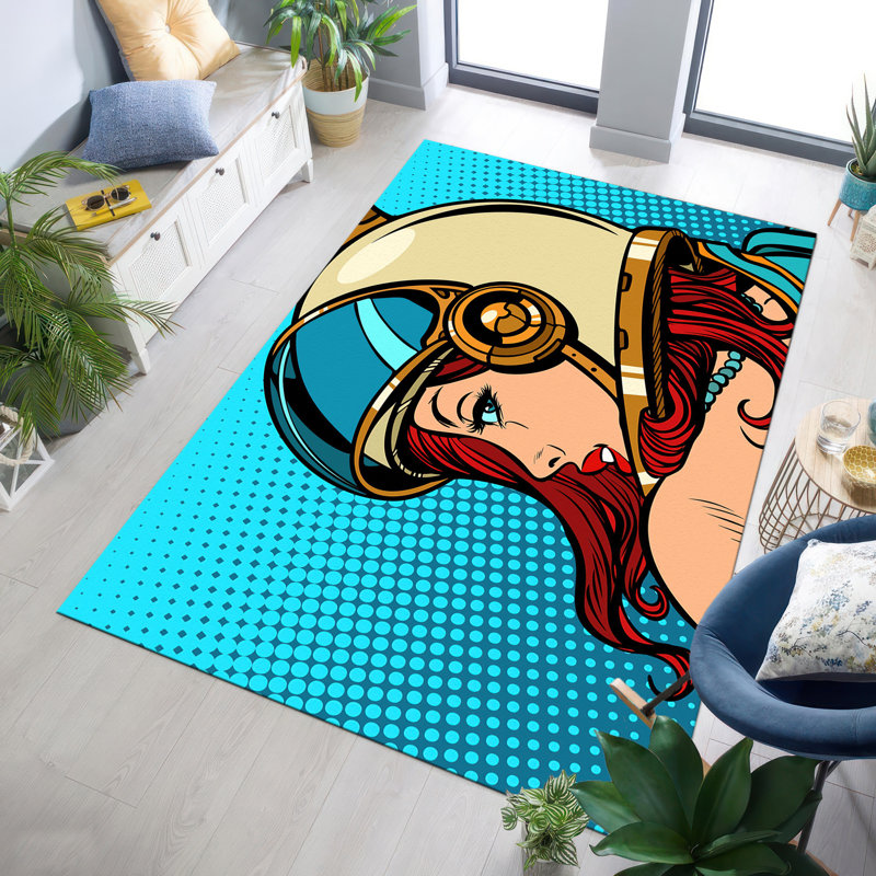 Chic Non-Woven Soft Type Printed Rug Featuring an Intricate Floral Pattern for a Touch of Elegance in Any Living Space