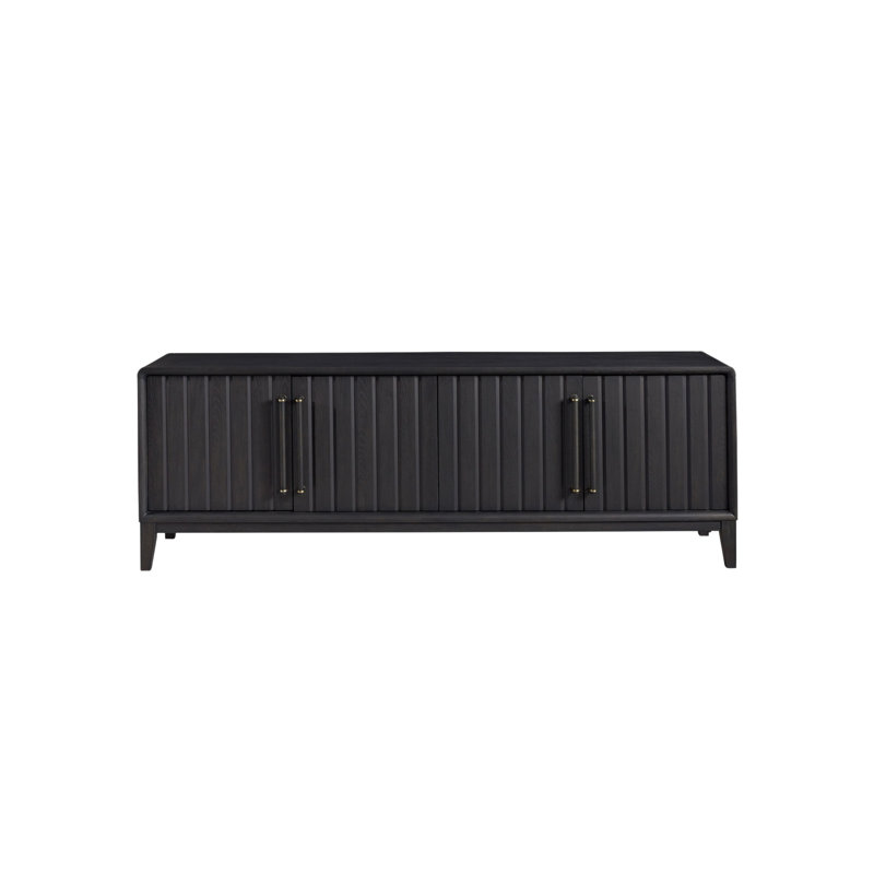 Console de 80 pouces avec bloc d'alimentation pour une recharge efficace des appareils et un rangement organisé, parfait pour les espaces modernes.