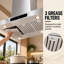 Hotte pour îlot de cuisine convertible 36 pouces 900 CFM VENFAN en acier inoxydable avec commande vocale et tactile, 3 filtres à graisse et 4 lumières DEL