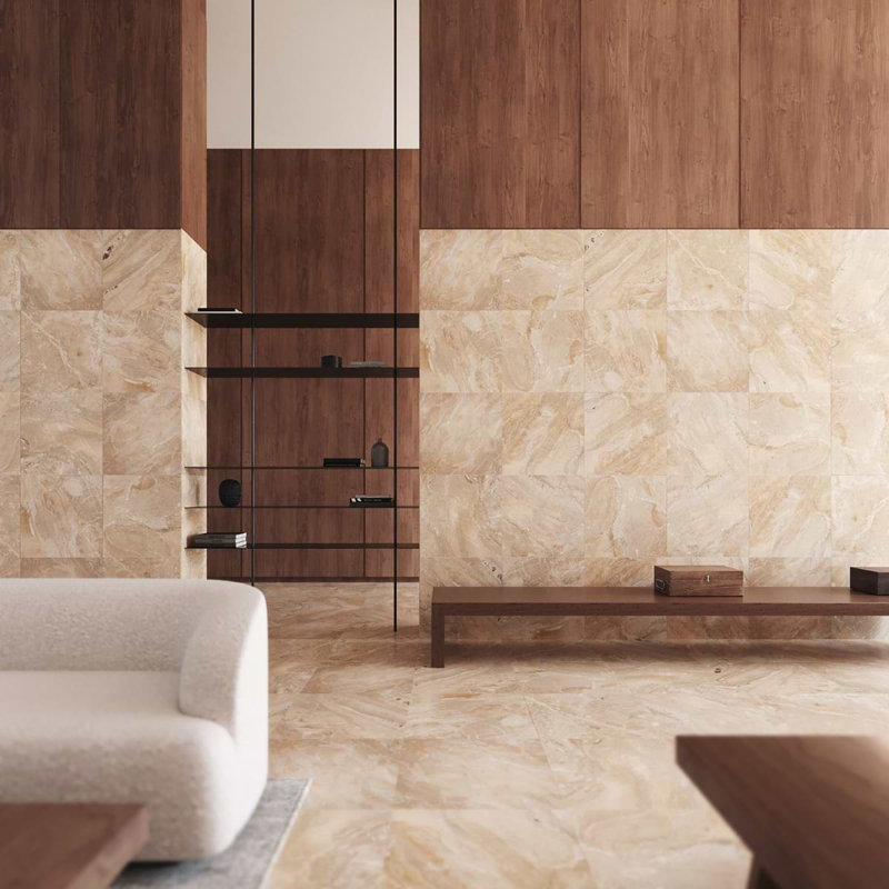 Breccia Oniciata 24X24 Honed Marble Floor & Wall Tile
